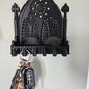 Gothic Cathedral Key Hanger with Ravens – Dark Wall Hook, Gothic Home Decor, Raven Key Holder, Witchy Wall Organizer, Occult Gift