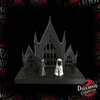 Gothic Cathedral Ghost Display Stand – Black 3D Printed Elegance for Your Spooky Collectibles