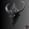 Gothic Bull Skull Wall Hanging Decor | 3D Printed Black Skull Wall Art | Dark Alternative Home Decoration