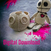 Gothic Voodoo Doll Yarn Bowl STL File - Digital Download for 3D Printing Crochet & Knitting Accessories