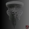 Deaths Head Moth Corbel Shelf | Gothic Wall Decor | 3D Printed Black or Hand Painted Silver